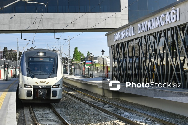 Abşeron dairəvi dəmir yolu xəttində istifadəyə verilən "Dərnəgül" dayanacağı