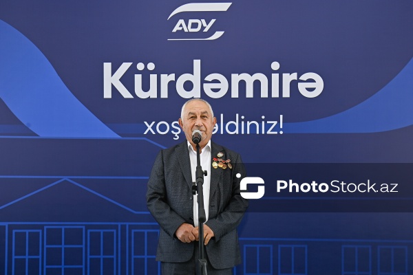Alik Əliyev - Yenidən qurulan Kürdəmir stansiyasının açılışında