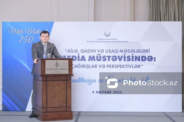 Elgün Səfərov - “Ailə, qadın və uşaq məsələləri media müstəvisində: çağırışlar və perspektivlər” konfransında