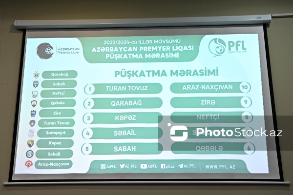 Azərbaycan Premyer Liqasında 2023/24 mövsümünün püşkatma mərasimi
