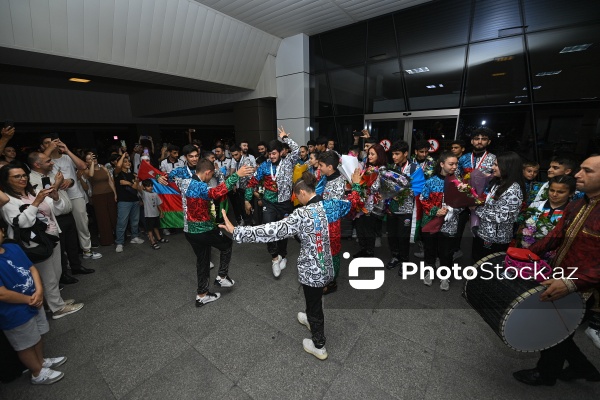 "Batumi Open" turnirində iştirak edən azərbaycanlı idmançıların Bakıda qarşılanma mərasimi