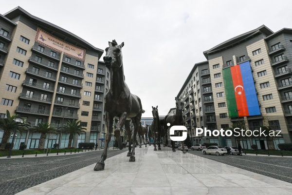 "Ağ Şəhər"də açılışı olan "Qarabağ atları" heykəltaraşlıq kompleksi