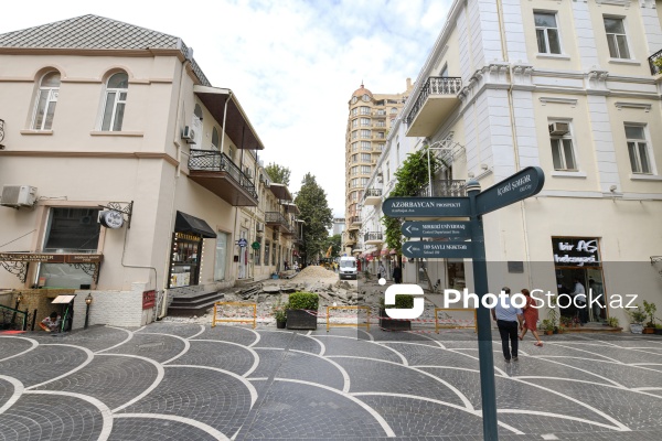 Bakının mərkəzində davam edən geniş abadlıq və quruculuq işləri