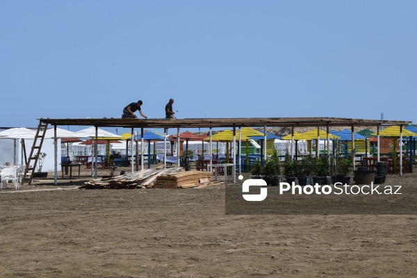 Buzovna və Şıx çimərliklərində yay mövsümünə hazırlıq