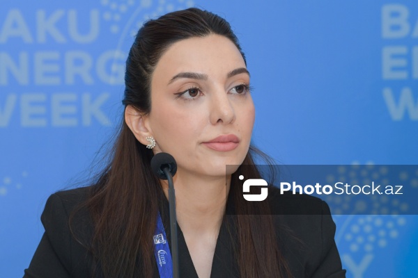 Ləman Ağayeva - Bakı Enerji Həftəsi və "TransLogistika Caspian" sərgisinə həsr olunmuş mətbuat konfransında
