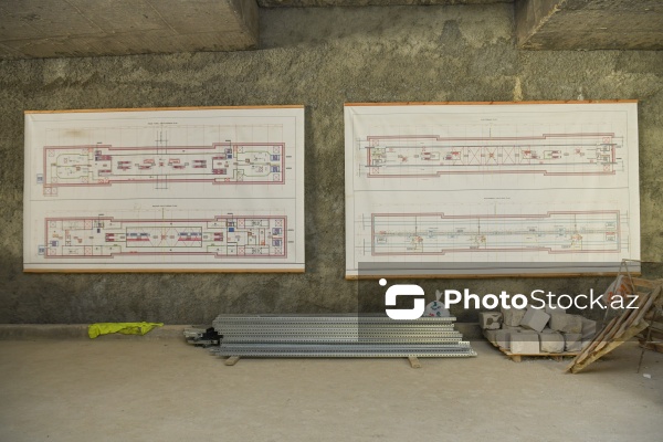 "Bakı Metropoliteni"nin "B-04" stansiyasında davam edən tikinti işləri