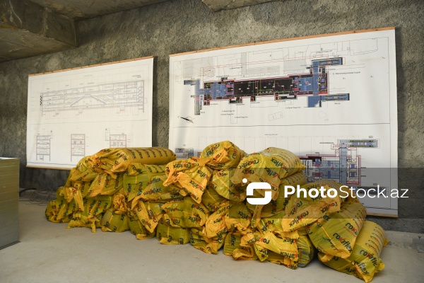 "Bakı Metropoliteni"nin "B-04" stansiyasında davam edən tikinti işləri