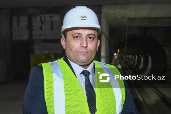 "Bakı Metropoliteni"nin "B-04" stansiyasında davam edən tikinti işləri