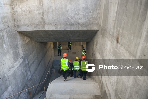 "Bakı Metropoliteni"nin "B-04" stansiyasında davam edən tikinti işləri