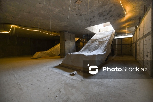 "Bakı Metropoliteni"nin "B-04" stansiyasında davam edən tikinti işləri