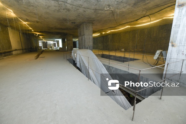 "Bakı Metropoliteni"nin "B-04" stansiyasında davam edən tikinti işləri