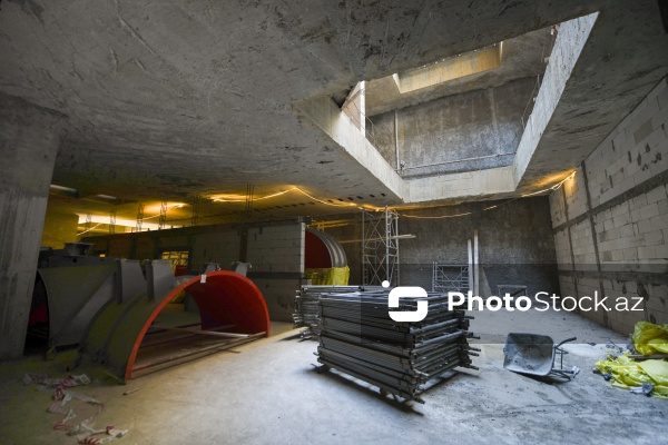 "Bakı Metropoliteni"nin "B-04" stansiyasında davam edən tikinti işləri