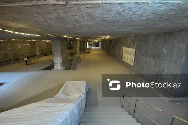 "Bakı Metropoliteni"nin "B-04" stansiyasında davam edən tikinti işləri