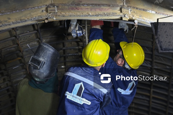 Bakı metrosunda xətlərin ayrılması layihəsi çərçivəsində 200 metrlik tunelin inşasına hazırlıq işləri