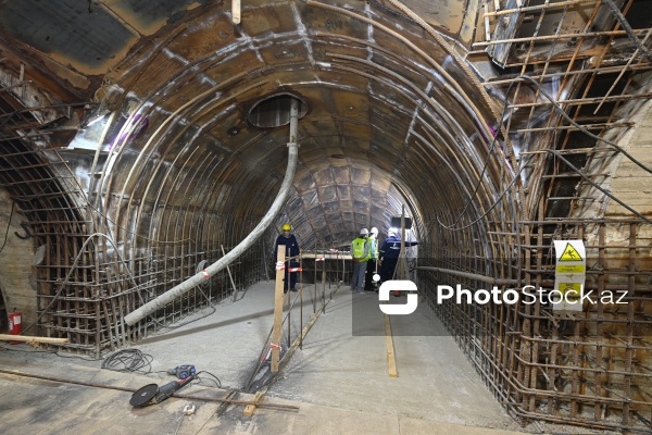 Bakı metrosunda xətlərin ayrılması layihəsi çərçivəsində 200 metrlik tunelin inşasına hazırlıq işləri