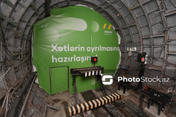 Bakı metrosunda xətlərin ayrılması layihəsi çərçivəsində 200 metrlik tunelin inşasına hazırlıq işləri