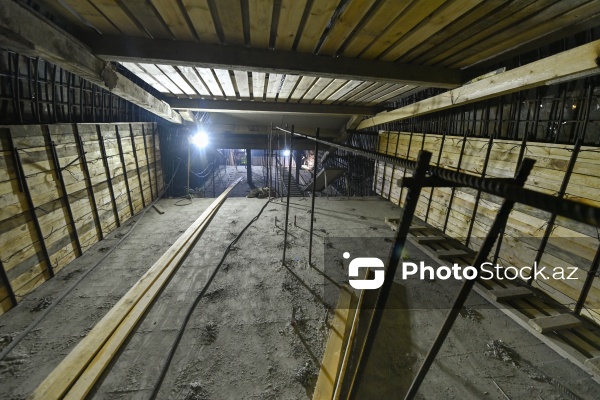Bakı metrosunda xətlərin ayrılması layihəsi çərçivəsində 200 metrlik tunelin inşasına hazırlıq işləri