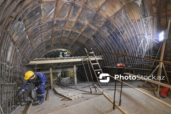 Bakı metrosunda xətlərin ayrılması layihəsi çərçivəsində 200 metrlik tunelin inşasına hazırlıq işləri