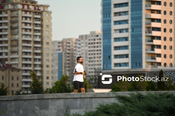 Bakı sakinlərinin səhər idmanı