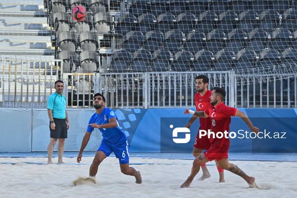 Bakıda çimərlik futbolu üzrə Azərbaycan - Türkiyə millisinin yoldaşlıq oyunu