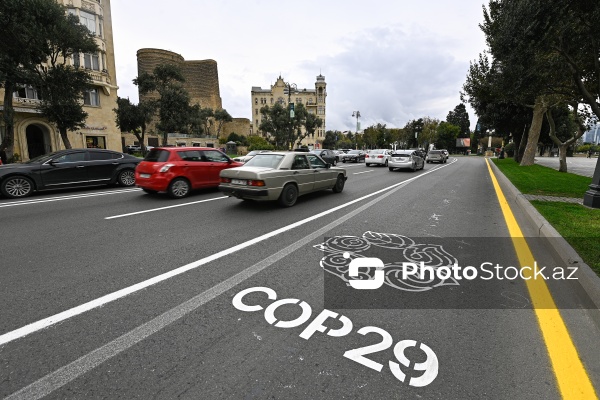 Bakıda COP29-la bağlı salınan nəqliyyat zolaqları