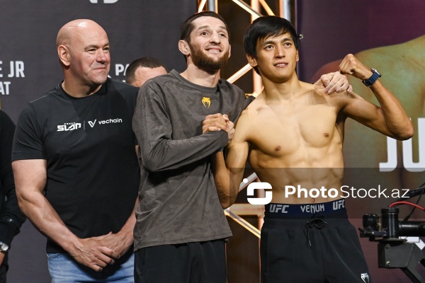 Bakıda keçiriləcək UFC turnirindən əvvəl döyüşçülər üz-üzə gəliblər