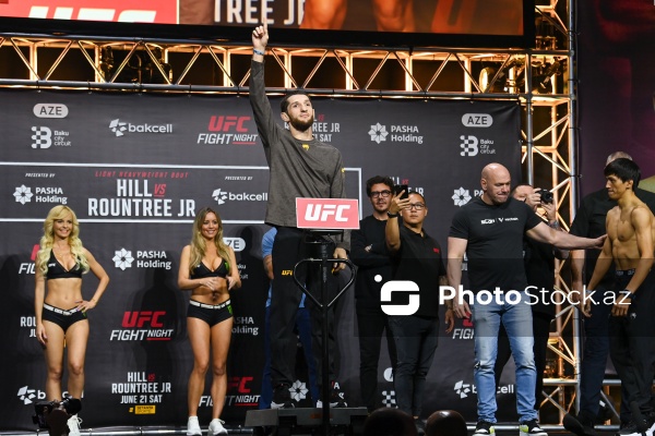 Bakıda keçiriləcək UFC turnirindən əvvəl döyüşçülər üz-üzə gəliblər