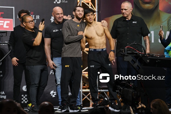 Bakıda keçiriləcək UFC turnirindən əvvəl döyüşçülər üz-üzə gəliblər