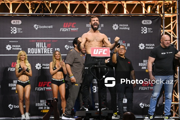 Bakıda keçiriləcək UFC turnirindən əvvəl döyüşçülər üz-üzə gəliblər