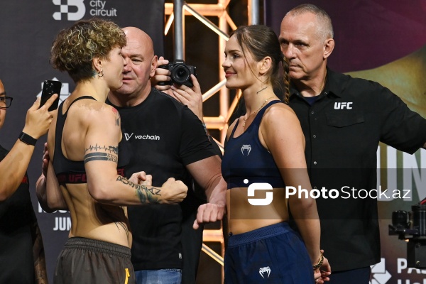 Bakıda keçiriləcək UFC turnirindən əvvəl döyüşçülər üz-üzə gəliblər