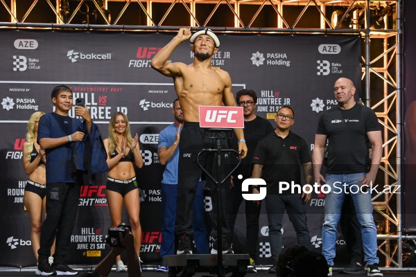 Bakıda keçiriləcək UFC turnirindən əvvəl döyüşçülər üz-üzə gəliblər