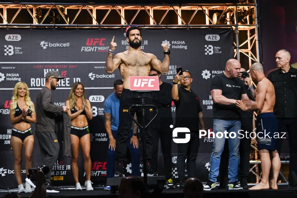 Bakıda keçiriləcək UFC turnirindən əvvəl döyüşçülər üz-üzə gəliblər