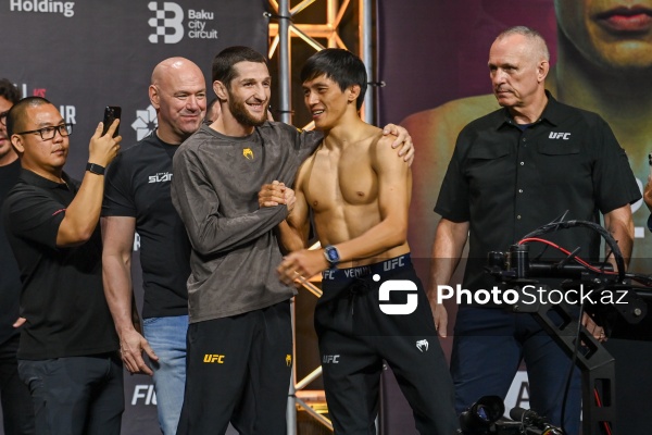 Bakıda keçiriləcək UFC turnirindən əvvəl döyüşçülər üz-üzə gəliblər