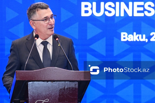 Gideon Saar - Azərbaycan-İsrail biznes forumunda