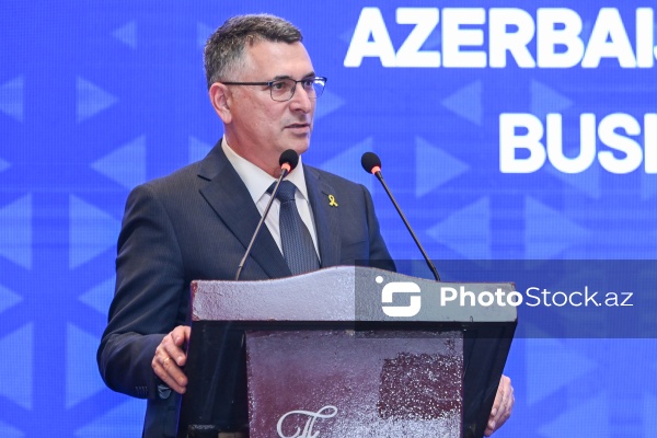 Gideon Saar - Azərbaycan-İsrail biznes forumunda