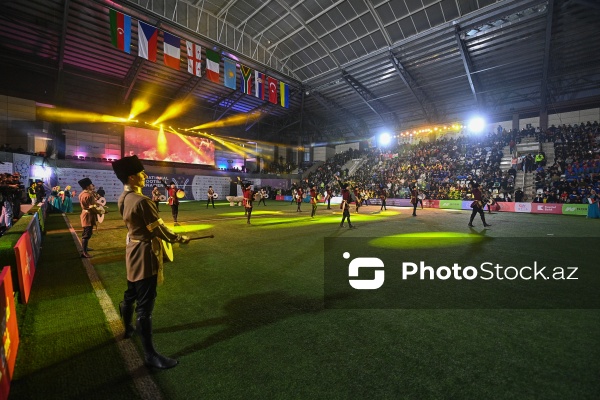 Bakıda keçirilən minifutbol üzrə beynəlxalq turnirin açılış mərasimi