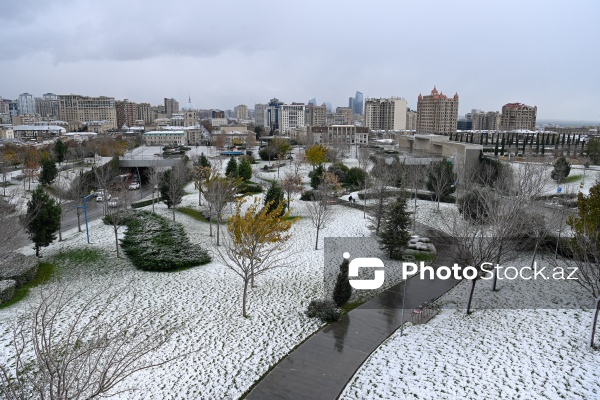 Bakıda qarlı hava şəraiti