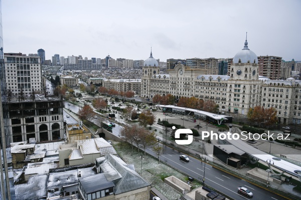 Bakıda qarlı hava şəraiti