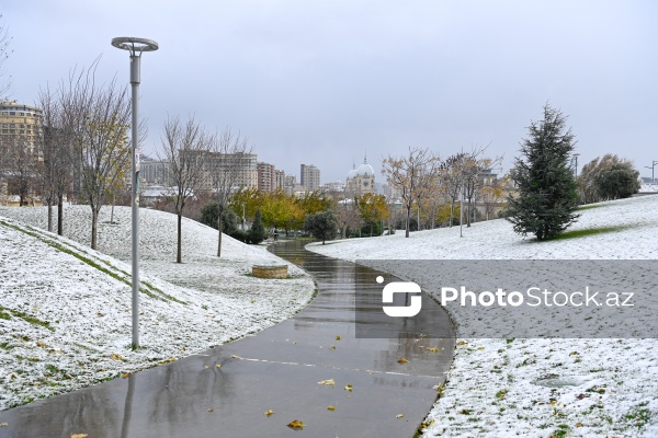 Bakıda qarlı hava şəraiti