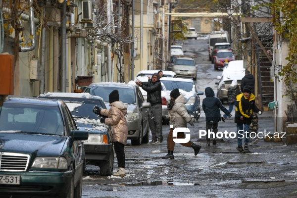 Bakıda qarlı hava şəraiti