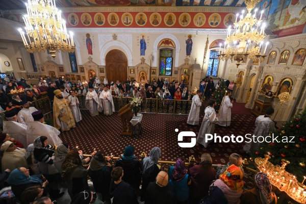 Bakıda yaşayan pravoslavların Milad bayramı