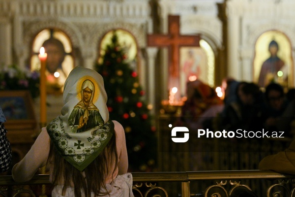 Bakıda yaşayan pravoslavların Milad bayramı