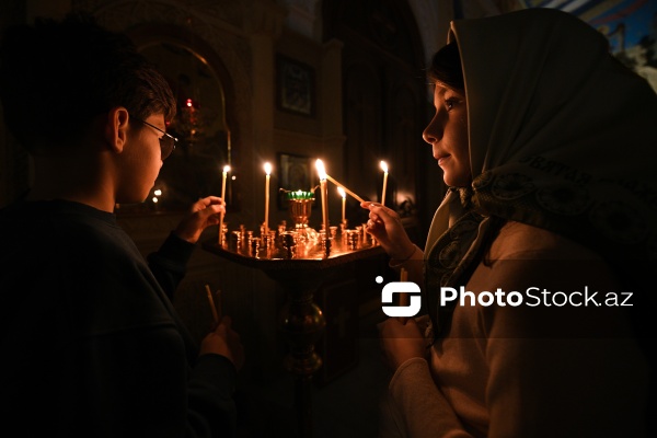 Bakıda yaşayan pravoslavların Milad bayramı