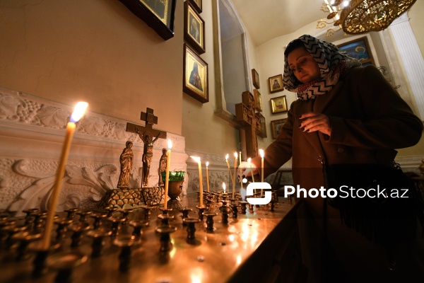 Bakıda yaşayan pravoslavların Milad bayramı