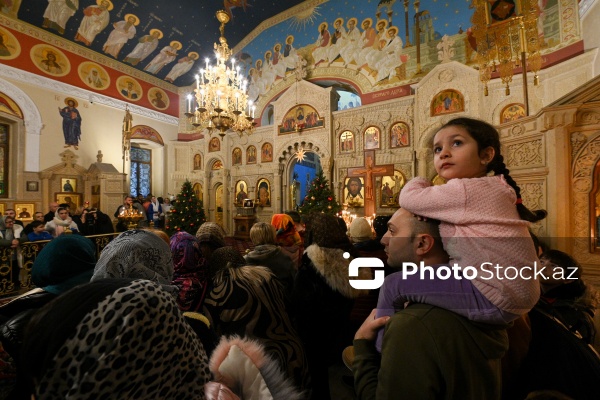 Bakıda yaşayan pravoslavların Milad bayramı