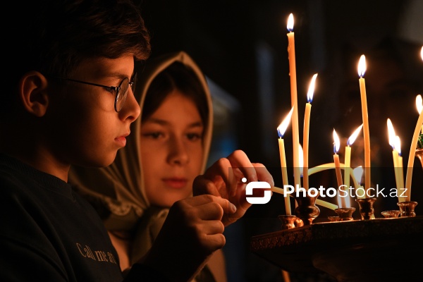 Bakıda yaşayan pravoslavların Milad bayramı