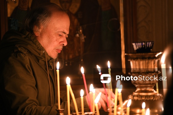 Bakıda yaşayan pravoslavların Milad bayramı