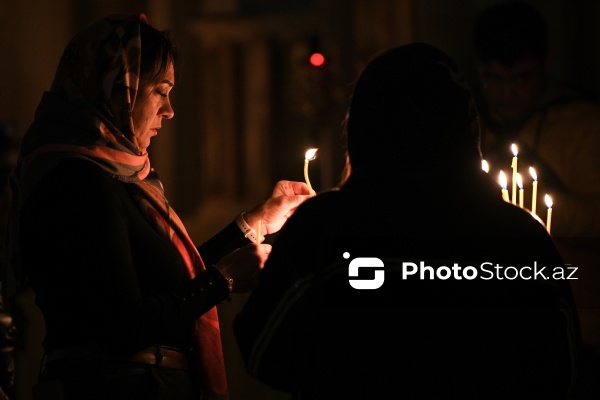 Bakıda yaşayan pravoslavların Milad bayramı