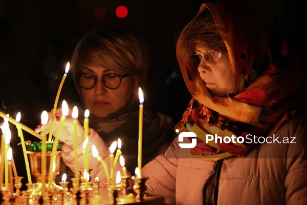 Bakıda yaşayan pravoslavların Milad bayramı