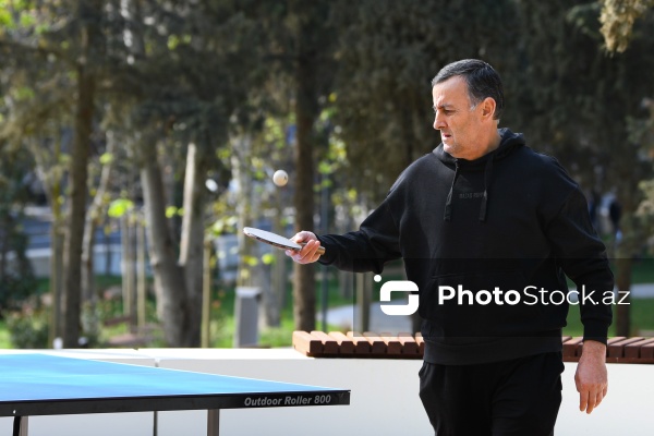 Bakının Nərimanov rayonunda salınan yeni park